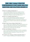 CEBS - GBA 1 & 2 PRACTICE&NewLine;COMPREHENSIVE STUDY GUIDE 2026 FULL&NewLine;QUESTIONS AND SOLUTIONS GRADED A&plus;