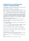 NFPA 1001 FIRE FIGHTER I - STUDY SET 1 QUESTIONS AND CORRECT VERIFIED ANSWERS