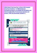NR546 Week 8 Final Exam Due 1st March 2026 Complete &NewLine;Actual Exam Questions 1- 75 NR546 Advanced &NewLine;Psychopharmacology for The PMHNP NR 546 Midterm and &NewLine;Finals Examplify Online Proctored Exam Questions and &NewLine;Answers &vert; 100&percnt; Pass Guaranteed &vert; Graded A&plus; &vert;
