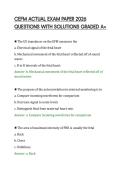 CEFM ACTUAL EXAM PAPER 2026&NewLine;QUESTIONS WITH SOLUTIONS GRADED A&plus;