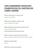 CEFM COMPREHENSIVE CERTIFICATION&NewLine;EXAMINATION 2026 FULL QUESTIONS AND&NewLine;CORRECT ANSWERS