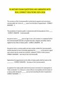 PA NOTARY EXAM QUESTIONS AND ANSWERS WITH&NewLine;REAL CORRECT SOLUTIONS 2025-2026