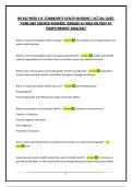 NR 442 WEEK 1-8 -COMMUNITY HEALTH NURSING &vert; ACTUAL QUESTIONS AND VERIFIED ANSWERS &vert;GRADED A&plus;&vert;PASS ON FIRST ATTEMPT&vert;NEWEST 2026&sol;2027