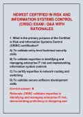2026&ndash;2027 CRISC CERTIFICATION MASTER BUNDLE &vert; CERTIFIED IN RISK AND INFORMATION SYSTEMS CONTROL &vert; COMPLETE EXAM PREP Q&A WITH DETAILED RATIONALES