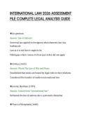 INTERNATIONAL LAW 2026 ASSESSMENT&NewLine;FILE COMPLETE LEGAL ANALYSIS GUIDE&NewLine;