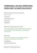INTERNATIONAL LAW 2026 CERTIFICATION&NewLine;REVIEW SHEET ACCURATE SOLUTION KEY