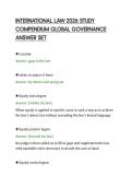 INTERNATIONAL LAW 2026 STUDY&NewLine;COMPENDIUM GLOBAL GOVERNANCE&NewLine;ANSWER SET