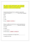 IRC TEST EXAM QUESTIONS AND ANSWERS&NewLine;&lpar;VERIFIED ANSWER&rpar; LATEST UPDATE 2026&sol;2027 &vert;&NewLine;GRADED A&plus; &vert; 100&percnt; GUARANTEED PASS&period;&NewLine;