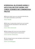 INTERPERSONAL RELATIONSHIPS NURSING 9&NewLine;MOCK EXAM AND STUDY MATERIAL WITH&NewLine;CLINICAL SCENARIOS AND COMMUNICATION&NewLine;PRACTICE&NewLine;