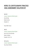 INTRO TO CRYPTOGRAPHY PRACTICE&NewLine;2026 ASSESSMENT SOLUTION KIT