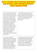ACI II&colon; Chapter 66&comma;67&comma;68 Exam Questions&NewLine;and Answers with Verified Solutions &vert;&NewLine;Latest Updated 2026