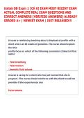 Unitek OB Exam 1 &lbrack;CH 6&rsqb; EXAM MOST RECENT EXAM &NewLine;ACTUAL COMPLETE REAL EXAM QUESTIONS AND &NewLine;CORRECT ANSWERS &lpar;VERIFIED ANSWERS&rpar; ALREADY &NewLine;GRADED A&plus; &vert; NEWEST EXAM &vert; JUST RELEASED&excl;&excl;&excl; 