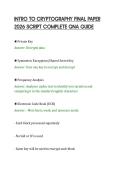 INTRO TO CRYPTOGRAPHY FINAL PAPER&NewLine;2026 SCRIPT COMPLETE QNA GUIDE