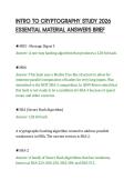 INTRO TO CRYPTOGRAPHY STUDY 2026&NewLine;ESSENTIAL MATERIAL ANSWERS BRIEF