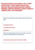 UNITEK VN  Maternal Newborn CMS FINAL EXAM MOST RECENT EXAM 