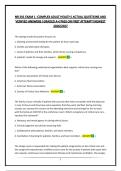 NR 341 EXAM BUNDLE -COMPLEX ADULT HEALTH&vert; ACTUAL QUESTIONS AND VERIFIED ANSWERS &vert;GRADED A&plus;&vert;PASS ON FIRST ATTEMPT&vert;NEWEST 2026&sol;2027
