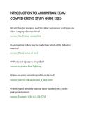 INTRODUCTION TO AMMUNITION EXAM&NewLine;COMPREHENSIVE STUDY GUIDE 2026