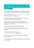 JR 101 Final Exam 2026 Question and&NewLine;Answer &vert; Real Questions and Answers&NewLine;&vert; A&plus; Verified