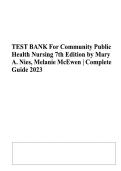 Test Bank - Community Public Health Nursing 7th Edition by Nies & McEwen &lpar;Complete Guide&rpar;