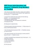 CDT Exam 2026 Question and&NewLine;Answer &vert; Ultimate Prep Bundle &vert;&NewLine;A&plus; Verified