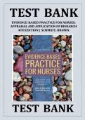 Test Bank&colon; Evidence-Based Practice for Nurses &lpar;4th Edition&rpar; Schmidt & Brown