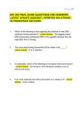 BIO 340 FINAL EXAM QUESTIONS AND ANSWERS&NewLine;LATEST UPDATE 2026&sol;2027 &vert; VERIFIED SOLUTIONS &vert;&NewLine;GUYARANTEED SUCCESS&period; 