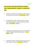 BIOS 251 EXAM 2 QUESTIONS AND CORRECT ANSWERS &sol;&NewLine;LATEST UPDATED 2026&sol;2027 &vert; GRADED A&plus; &vert; ASSURED PASS&NewLine;100&percnt;&period;