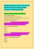 Database Management Systems Exam Practice &NewLine;Questions And Correct Answers &lpar;Verified &NewLine;Answers&rpar; Plus Rationale 2026 Q&A