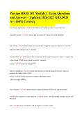 Portage BIOD 101 Module 1 Exam Questions&NewLine;and Answers &ndash; Updated 2026&sol;2027 GRADED&NewLine;A&plus; &lpar;100&percnt; Correct&rpar;