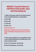 2026&ndash;2027 COMPTIA NETWORK&plus; &lpar;N10-009&rpar; CERTIFICATION MASTER BUNDLE &vert; COMPLETE EXAM BANK&comma; QUESTIONS&comma; ANSWERS & DETAILED RATIONALES