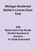 Michigan Residential Builder&rsquo;s License Exam Final&colon; Complete Study Guide & Practice Questions PDF