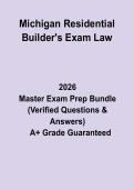 Michigan Residential Builder&rsquo;s Exam Law&colon; Complete Study Guide & Practice Questions PDF
