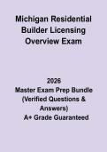 Michigan Residential Builder Licensing Overview Exam&colon; Complete Study Guide & Practice Questions PDF