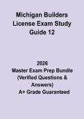 Michigan Builders License Exam Study Guide 12&colon; Complete Study Guide & Practice Questions PDF