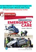 Test Bank 2026&sol;2027 For Prehospital Emergency Care&NewLine;12th Edition by Joseph J&period; Mistovich&comma; Keith J&period; Karren&NewLine;All Chapters Covered Extensively&sol; Verified