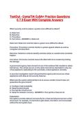 TestOut - CompTIA CySA&plus; Practice Questions 6&period;7&period;8 Exam With Complete Answers