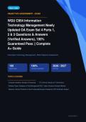 WGU C954 Information Technology Management OA Exam Set 4 Parts 1-3 Questions & Answers Verified Actual Exam 2026&sol;2027 &ndash; Complete Exam-Style Q&As &vert; 100&percnt; Certified Verified &ndash; Pass Guaranteed &ndash; A&plus; Graded