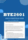 BTE2601 Portfolio 2026 - Distinction &vert; Due 2 October 2026