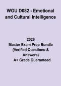 WGU D082 Emotional and Cultural Intelligence Exam&colon; Complete Study Guide & Practice Questions PDF