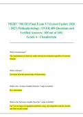 NR 283 Pathophysiology &ndash; NR283 &ndash; Chamberlain University &ndash; 2026&sol;2027 &ndash; Final Exam V3 Questions and Verified Answers