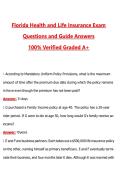 Florida Health and Life Insurance Exam &lpar;Latest 2026&sol;2027 Update&rpar; Complete Questions and Guide Answers&comma; 100&percnt; Verified Graded A&plus;