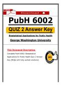 PubH 6002 Quiz 2 &lpar;PDF&rpar; &vert; &lpar;2026&rpar; Biostatistics Exam Questions &vert; Public Health