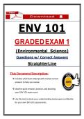 ENV 101 Graded Exam 1 &lpar;PDF&rpar; &vert; &lpar;2026&rpar; Environmental Science Exam Questions &vert; ENV Study