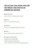 CEM 141 EXAM 1 2026 ATOMIC STRUCTURE&NewLine;AND PERIODIC TABLE PRACTICE SET&NewLine;ANSWERS FULL SOLUTION&NewLine;