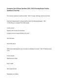 Emergency Care All Exam Questions 2026 &vert; EMS & Nursing Review&comma; Practice Questions & Test Prep