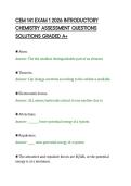 CEM 141 EXAM 1 2026 INTRODUCTORY&NewLine;CHEMISTRY ASSESSMENT QUESTIONS&NewLine;SOLUTIONS GRADED A&plus;