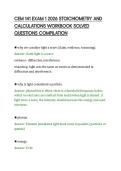 CEM 141 EXAM 1 2026 STOICHIOMETRY AND&NewLine;CALCULATIONS WORKBOOK SOLVED&NewLine;QUESTIONS COMPILATION