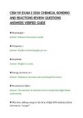 CEM 141 EXAM 2 2026 CHEMICAL BONDING&NewLine;AND REACTIONS REVIEW QUESTIONS&NewLine;ANSWERS VERIFIED GUIDE
