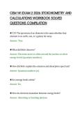 CEM 141 EXAM 2 2026 STOICHIOMETRY AND&NewLine;CALCULATIONS WORKBOOK SOLVED&NewLine;QUESTIONS COMPILATION