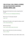 CEM 141 EXAM 3 2026 CHEMICAL BONDING&NewLine;AND REACTIONS REVIEW QUESTIONS&NewLine;ANSWERS VERIFIED GUIDE